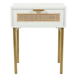 Chevet bois Elsa blanc