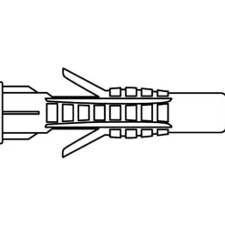 Cheville nylon multi matériaux Vissal Ø6 mm lot de 30 chevilles