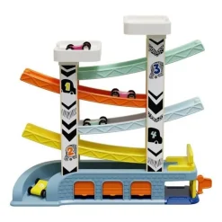 Circuit Automobile - TOP BRIGHT - 4 Voitures de Course - 4 Rampes - 2 Niveaux de Parking - Station-Service