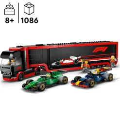 City 60445 - Camion de F1 avec voitures de F1 RB20 et AMR24