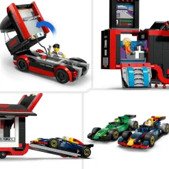 City 60445 - Camion de F1 avec voitures de F1 RB20 et AMR24