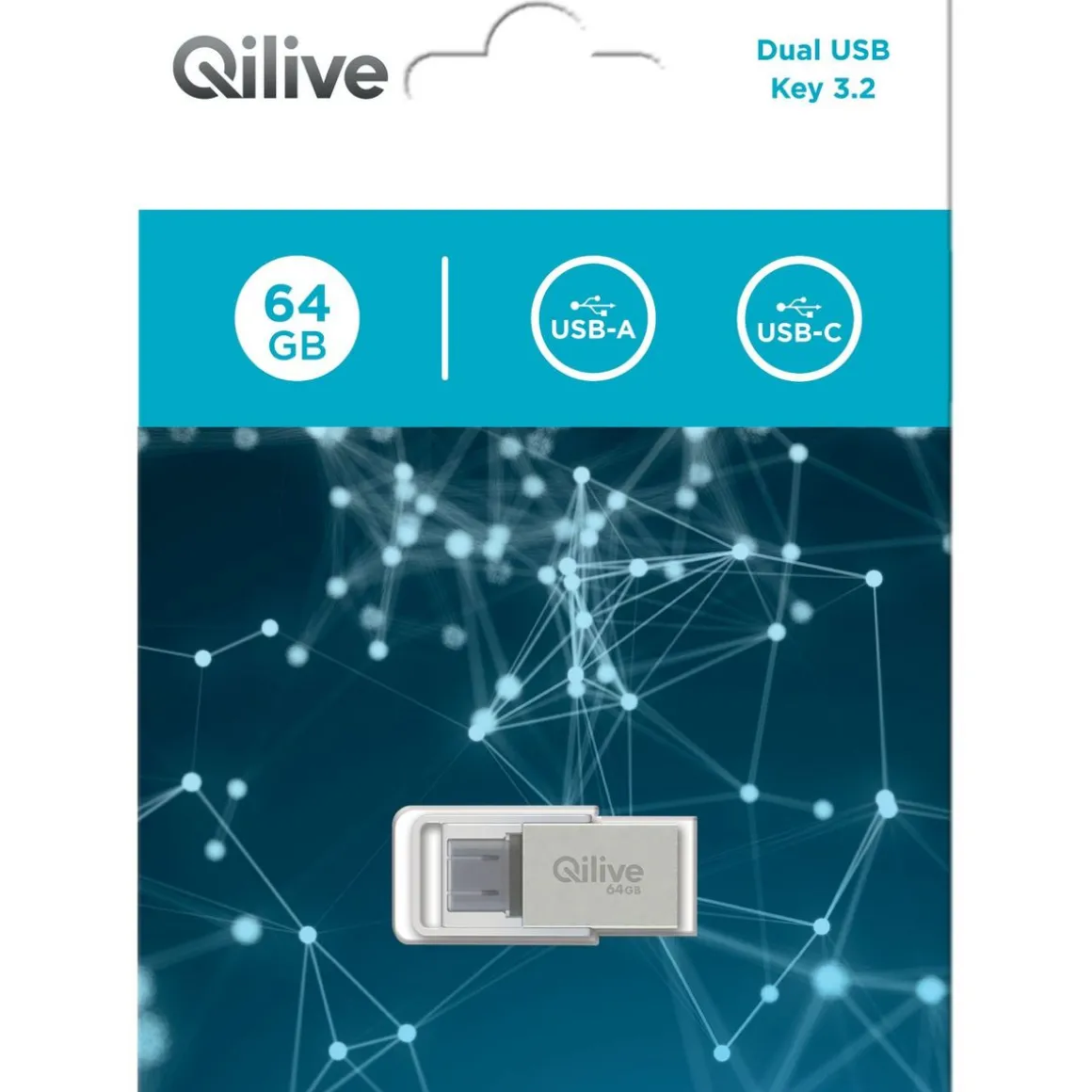 Clé USB 64 3.2 DUAL T270 - Beige