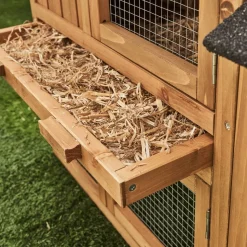 Clapier en bois Hotot pour lapin et autres rongeurs. 4 lapins. cage à lapin avec enclos. espace intérieur et extérieur. poulailler