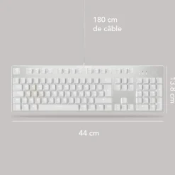 Clavier gamer K15 BLANC Progress
