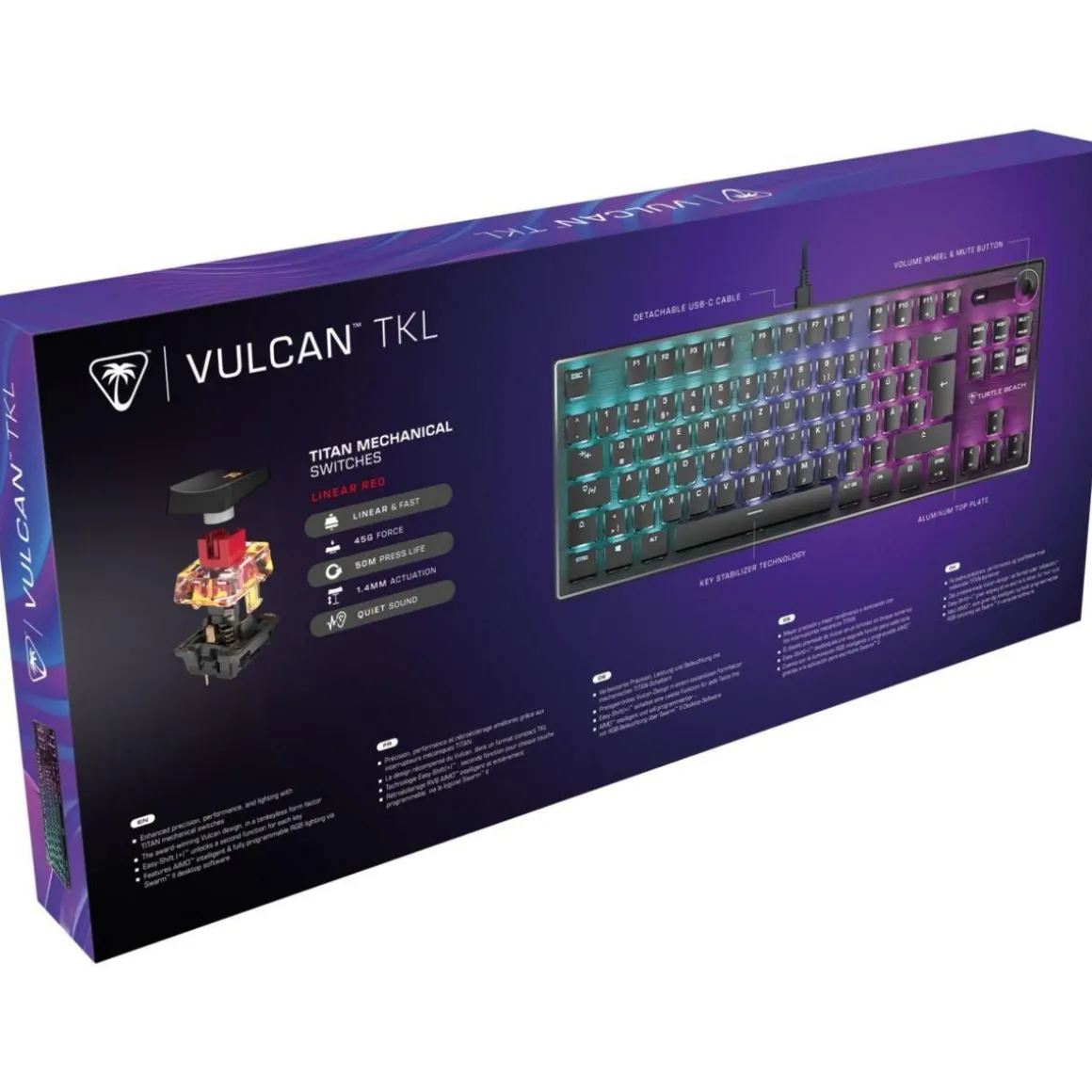 Clavier gamer Vulcan TKL AIMO Noir Linear
