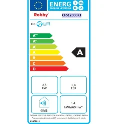 Climatiseur mobile 3540w 36m2 avec kit fenêtre - cfs12000kt