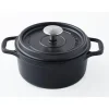 Cocotte ronde en fonte émaillée 22cm noir - 402221