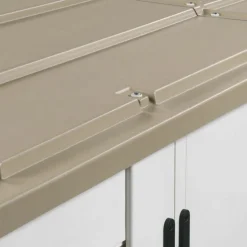 Coffre de rangement jardin rangement à vélo résine - 1930L - Beige et marron clair - BOX EVO 200