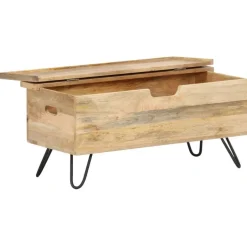 Coffre 90x40x45 cm Bois solide de manguier