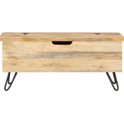 Coffre 90x40x45 cm Bois solide de manguier