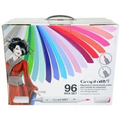 Coffret 96 marqueurs Graph'It Brush & Extra Fine + présentoir