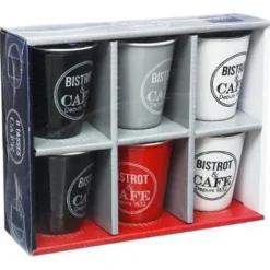 Coffret 6 Tasses Bistrot 10cl Multicolore