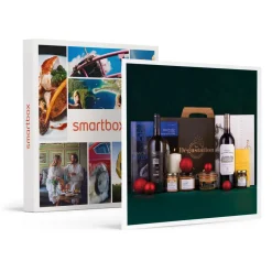 Coffret Allégresse : spécialités sucrées, salées et 2 bouteilles de vin, livré à domicile - Coffret Cadeau Gastronomie