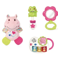 Coffret de naissance rose - éveil des sens