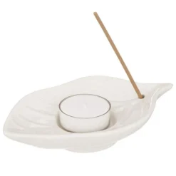 Coffret Encens & Bougies Chakra 22cm Blanc