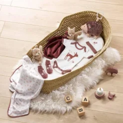 Coffret Naissance 3 Pièces Faon Rose & Blanc
