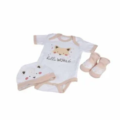 Coffret Naissance 3 Pièces Renard 0 à 1 Mois Beige