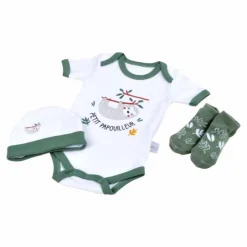 Coffret Naissance 3 Pièces Paresseux Vert