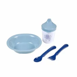 Coffret Repas 4 Pièces pour Bébé Océan Bleu