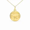 Collier - Médaille Saint Esprit Or Jaune - Chaîne Dorée - Gravure Offerte
