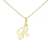 Collier - Pendentif Lettre R Or 750/1000 - Chaine Dorée