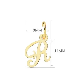 Collier - Pendentif Lettre R Or 750/1000 - Chaine Dorée