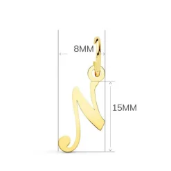 Collier - Pendentif Lettre N Or 750/1000 - Chaine Dorée