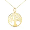 Collier - Pendentif Or 18 Carats 750/000 Arbre de Vie - Chaine Dorée