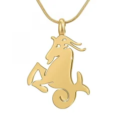 Collier astrologie Capricorne SC Bohème en Acier Finement doré