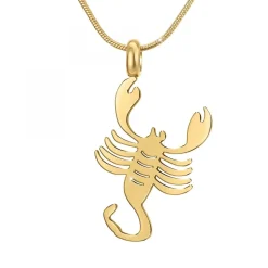 Collier astrologie Scorpion SC Bohème en Acier Finement doré