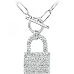 Collier cadenas par SC Crystal orné de Cristaux scintillants