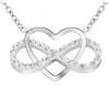 Collier coeur et infini SC Crystal orné de Cristaux scintillants