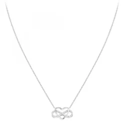 Collier coeur et infini SC Crystal orné de Cristaux scintillants