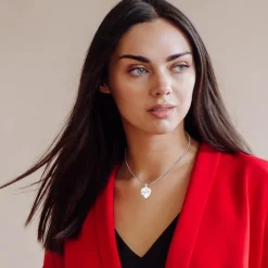 Collier coeur par SC Crystal orné d'un Cristal scintillant