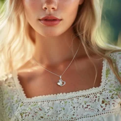 Collier coeur SC Crystal orné de zirconium