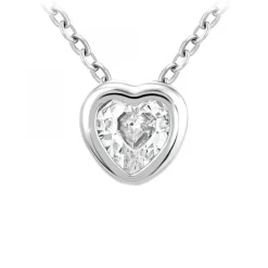Collier coeur SC Crystal orné de Zirconium