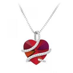 Collier coeur SC Crystal orné de Cristaux scintillants
