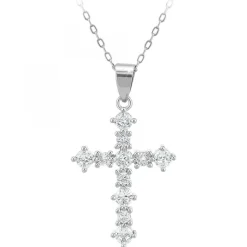 Collier croix SC Crystal orné de Zirconium