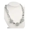 Collier Déco avec Boules Cristal 18cm Gris