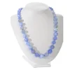 Collier Design Agate 18cm Bleu Clair
