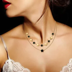 Collier fleurs multi rangs par SC Bohème