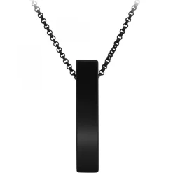 Collier homme SC Crystal orné d'une agate noire