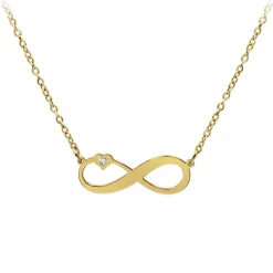 Collier infini par SC Bohème orné d'un véritable diamant blanc