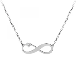 Collier infini par SC Crystal orné d'un véritable diamant blanc