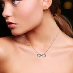 Collier infini rose par SC Crystal