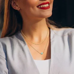 Collier multi rangs par SC Crystal orné d'une amazonite