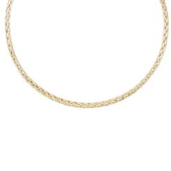 Collier Or 18 Carats 750/000 Maille Palmier Jaune - Femme