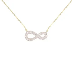 Collier Or Jaune et Diamants - Motif Infini Infinity – Femme