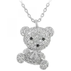 Collier ourson SC Crystal orné de zirconium