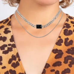 Collier par SC Crystal en acier inoxydable